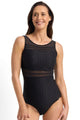 Jantzen Sky High Mesh High Neck Mastectomy One Piece
