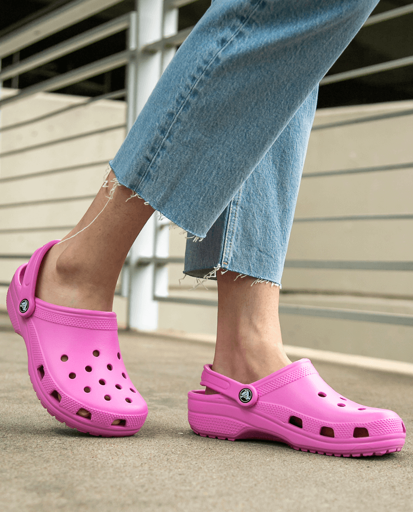 Electric cheap pink crocs