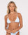 Rusty Sandalwood Slick Triangle Bikini Top