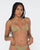 Rusty Sandalwood Slick Triangle Bikini Top